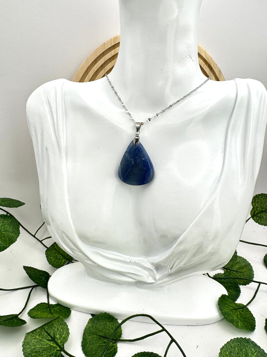 Pendentif Quartz Bleu goutte