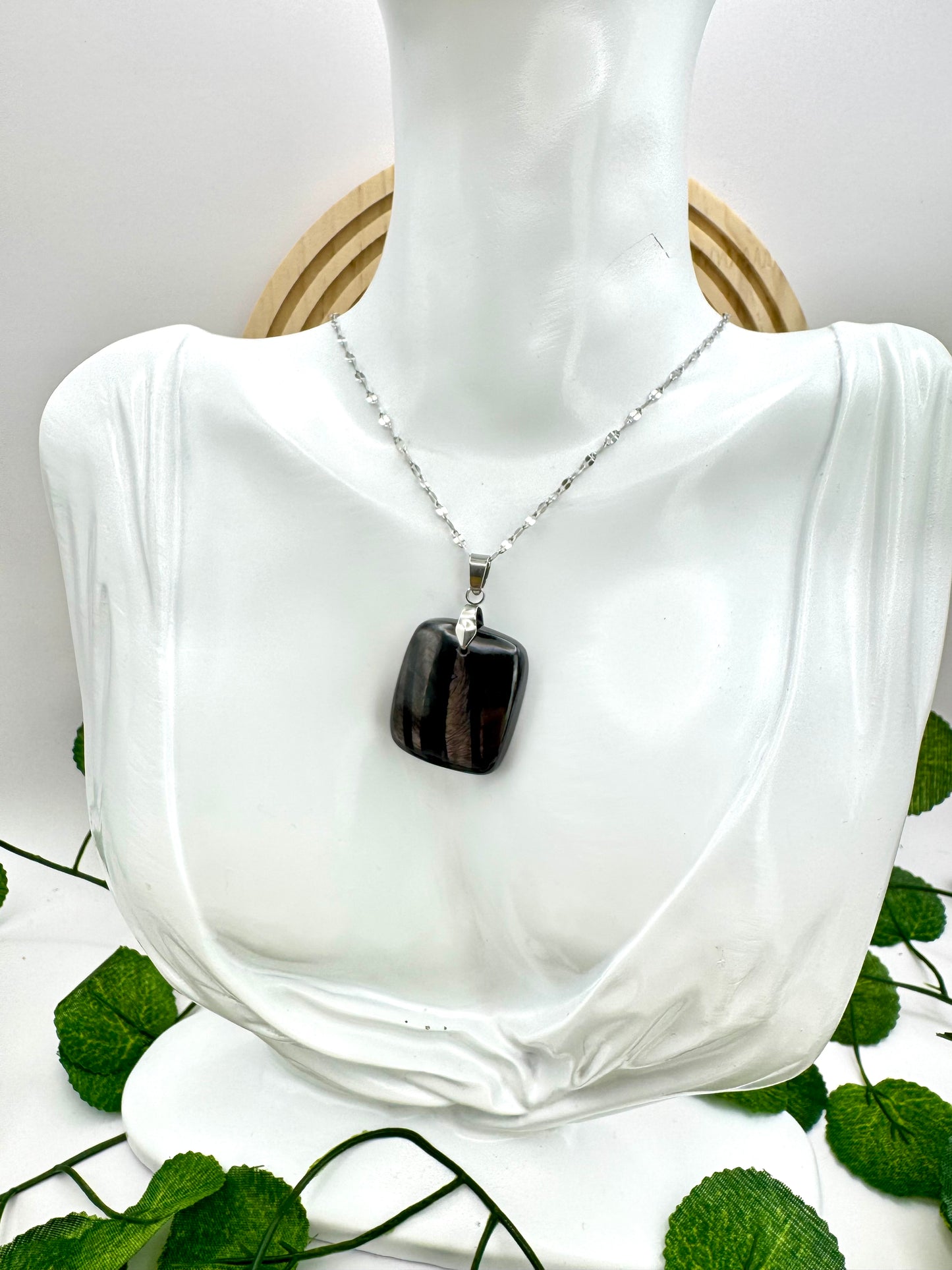 Pendentif Hypersthène carré