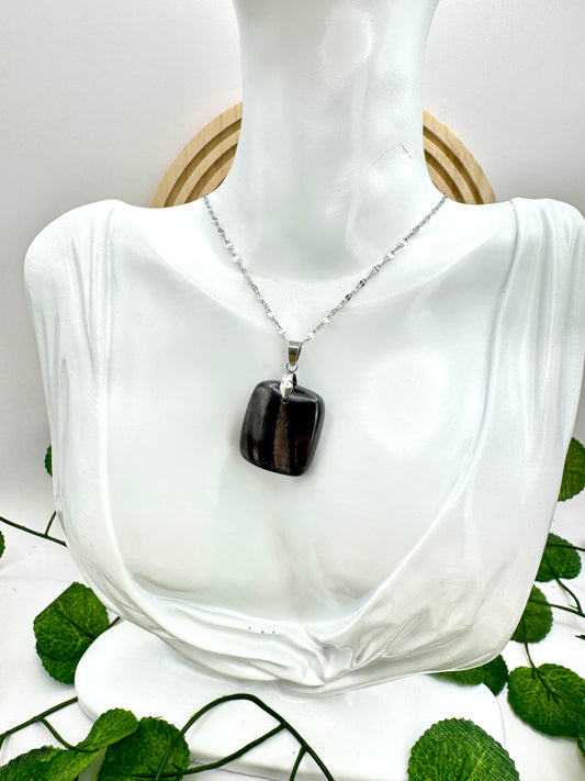 Pendentif Hypersthène carré
