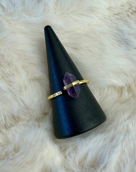 Bague pointe d’Améthyste Argent 925