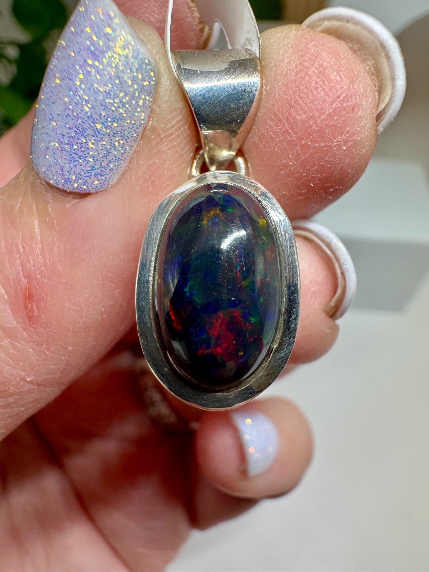 Pendentif Opale Noire