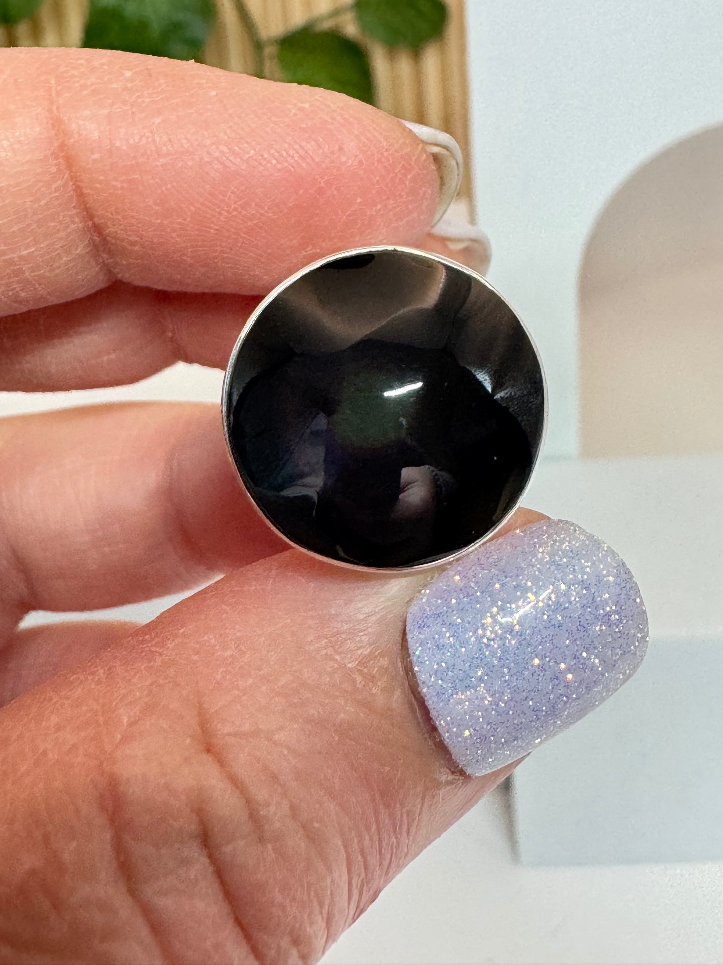 Bague réglable Obsidienne Œil Céleste