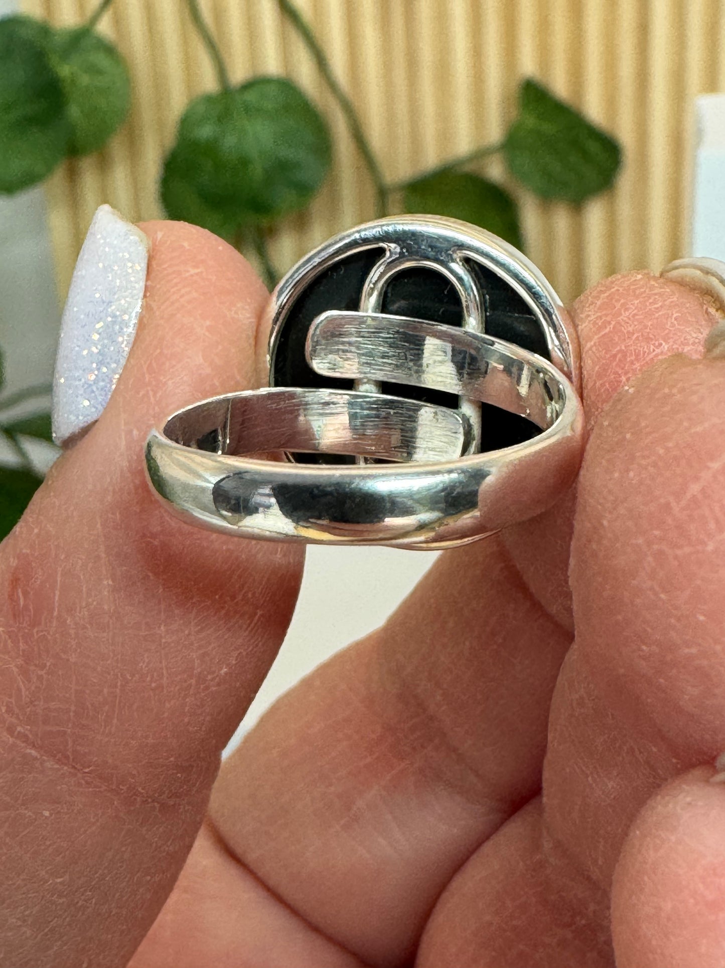 Bague réglable Obsidienne Œil Céleste