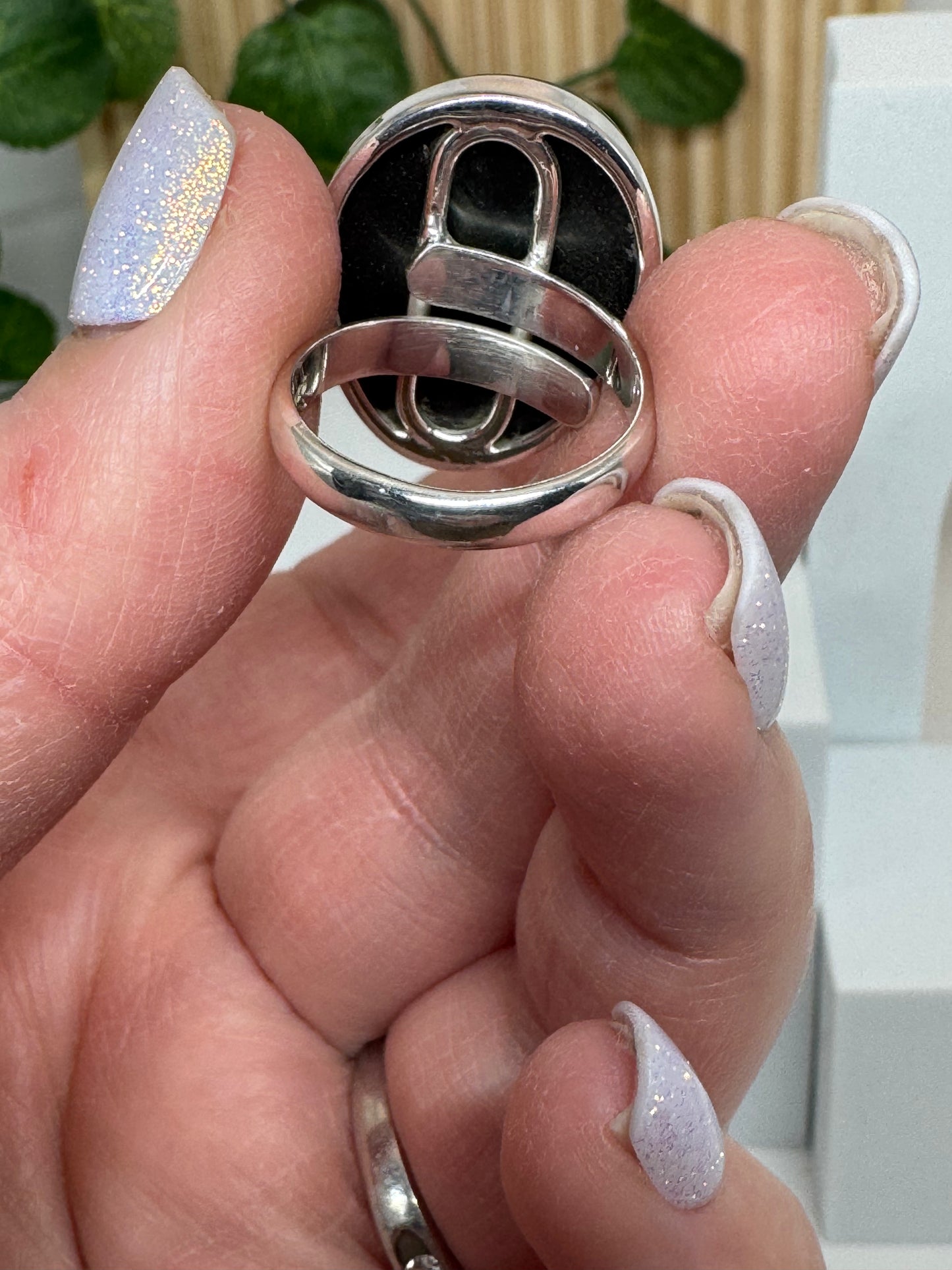 Bague réglable Obsidienne Œil Céleste