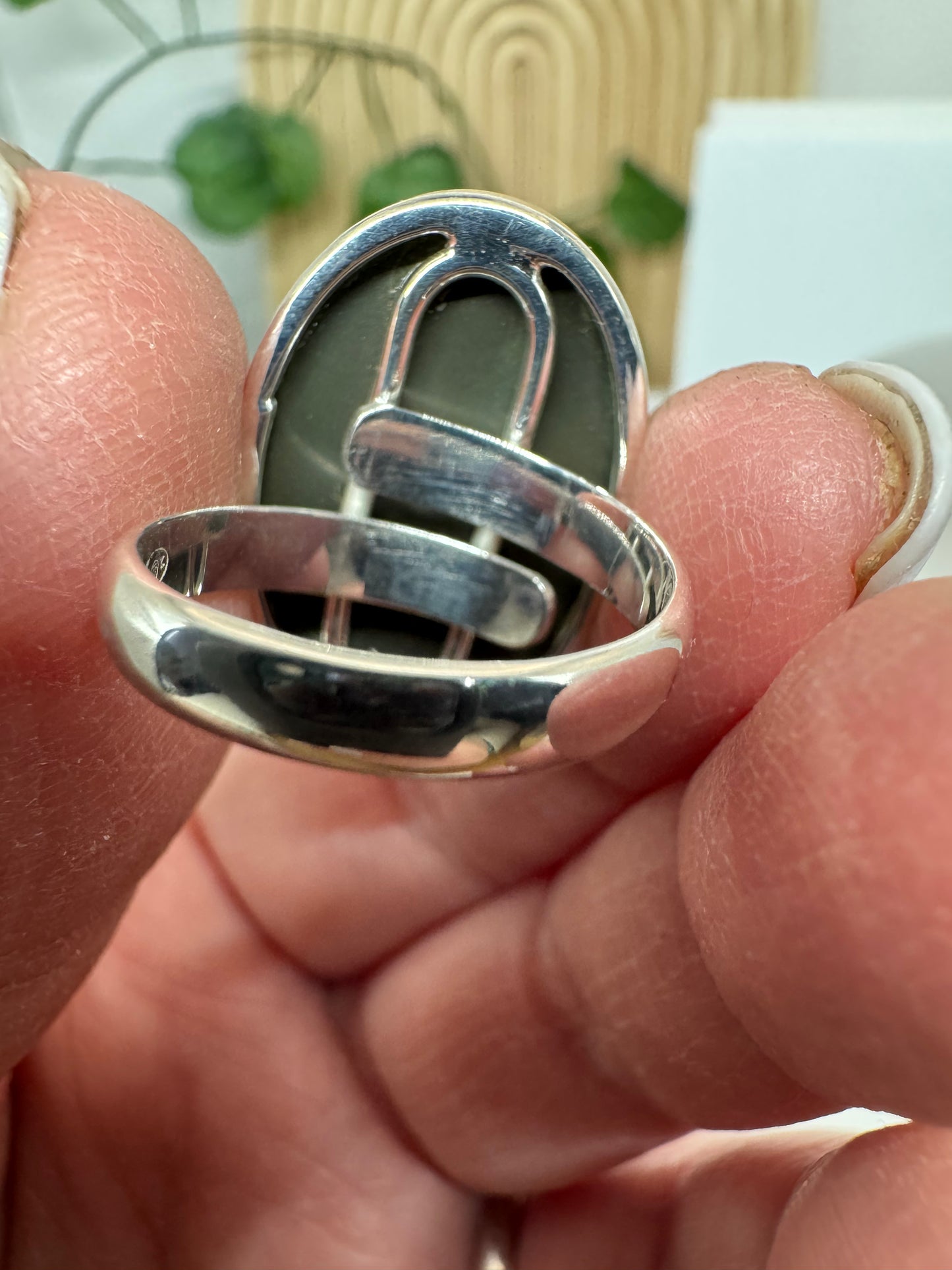 Bague réglable Obsidienne Œil Céleste