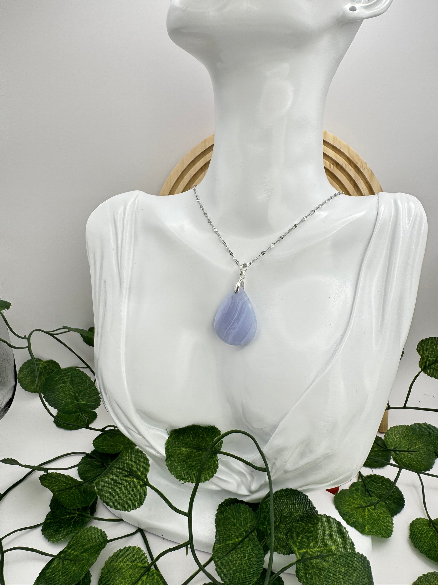 Pendentif Calcédoine Goutte