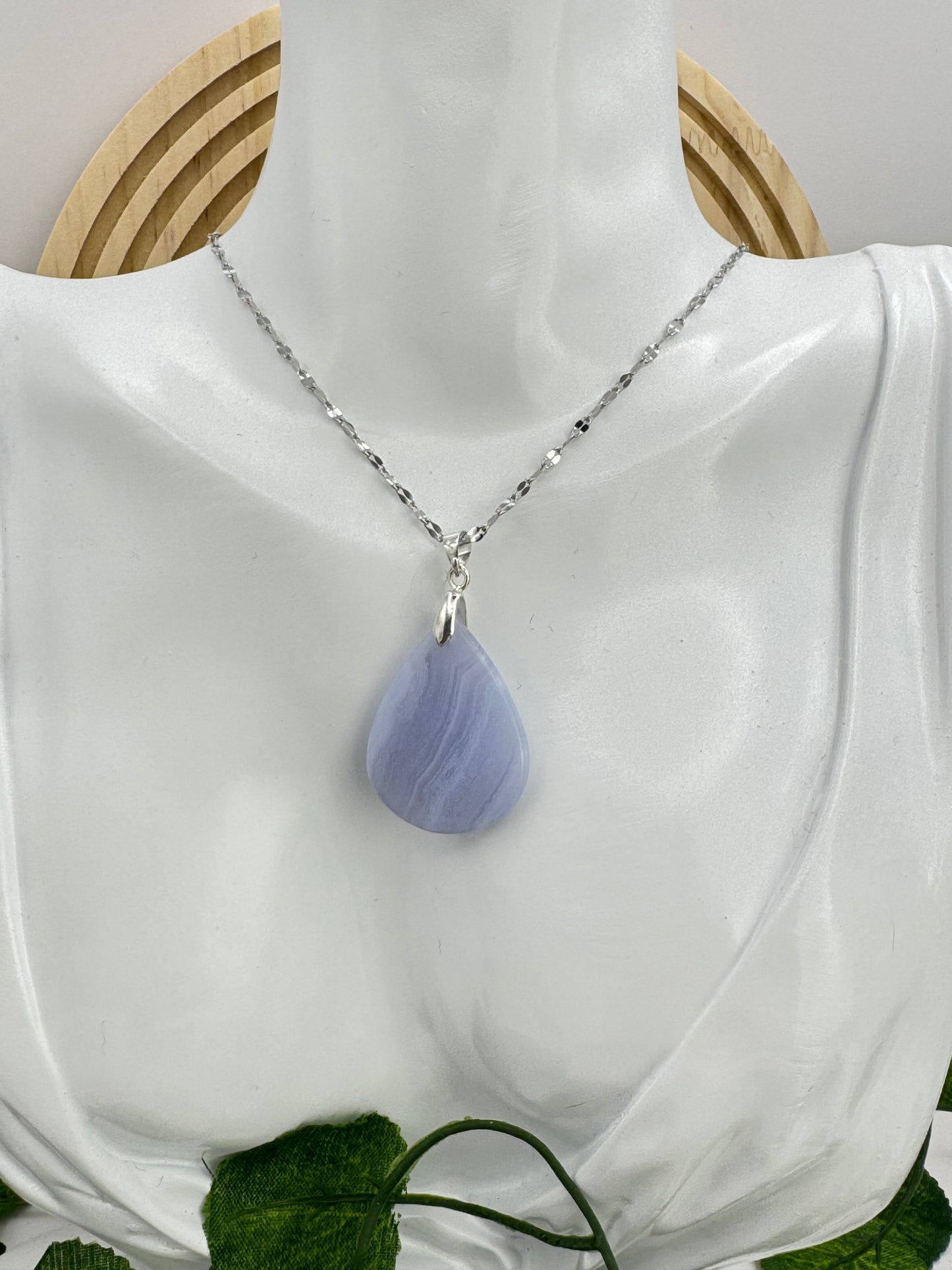 Pendentif Calcédoine Goutte