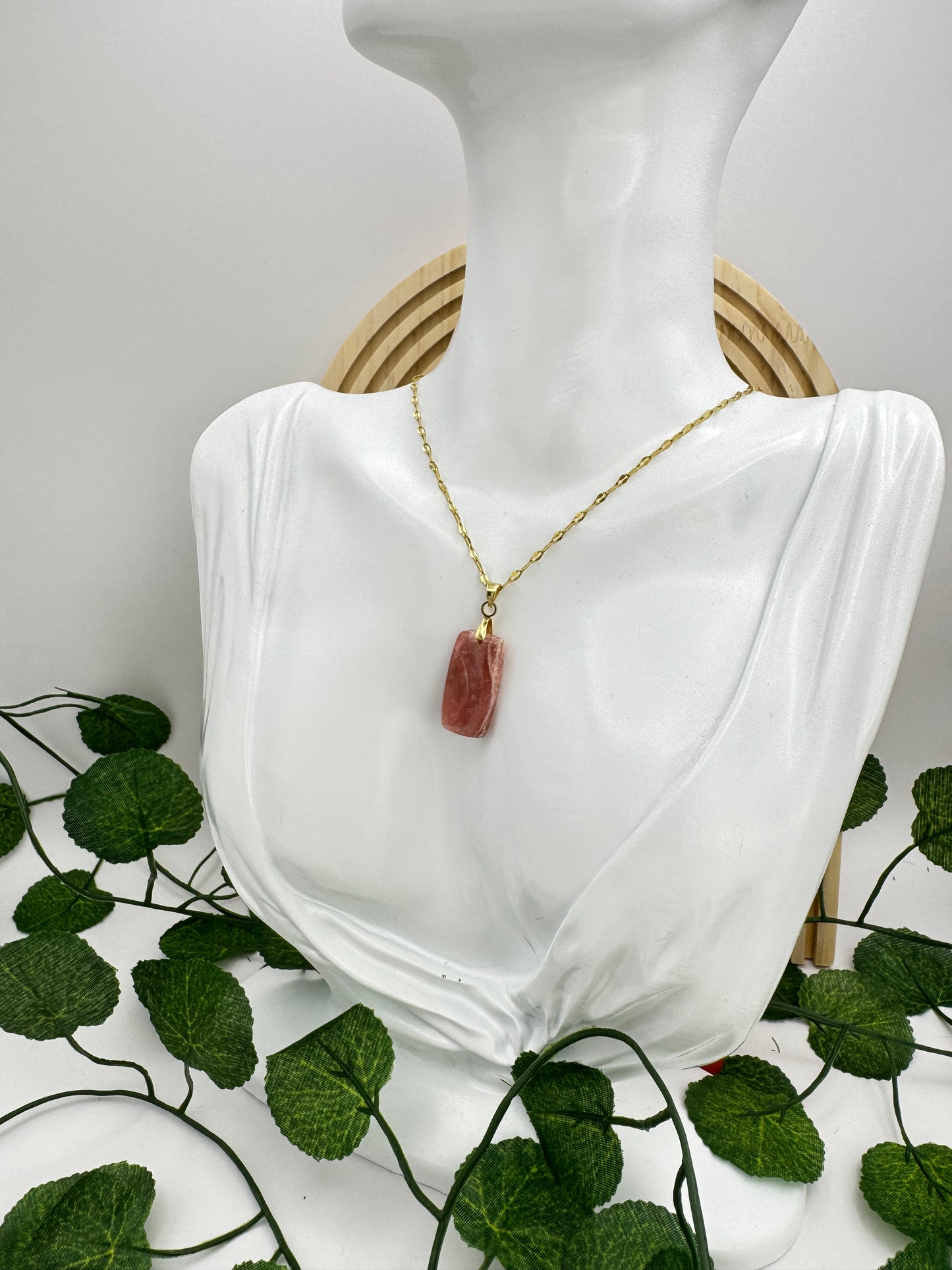 Pendentif rectangulaire Rhodocrosite