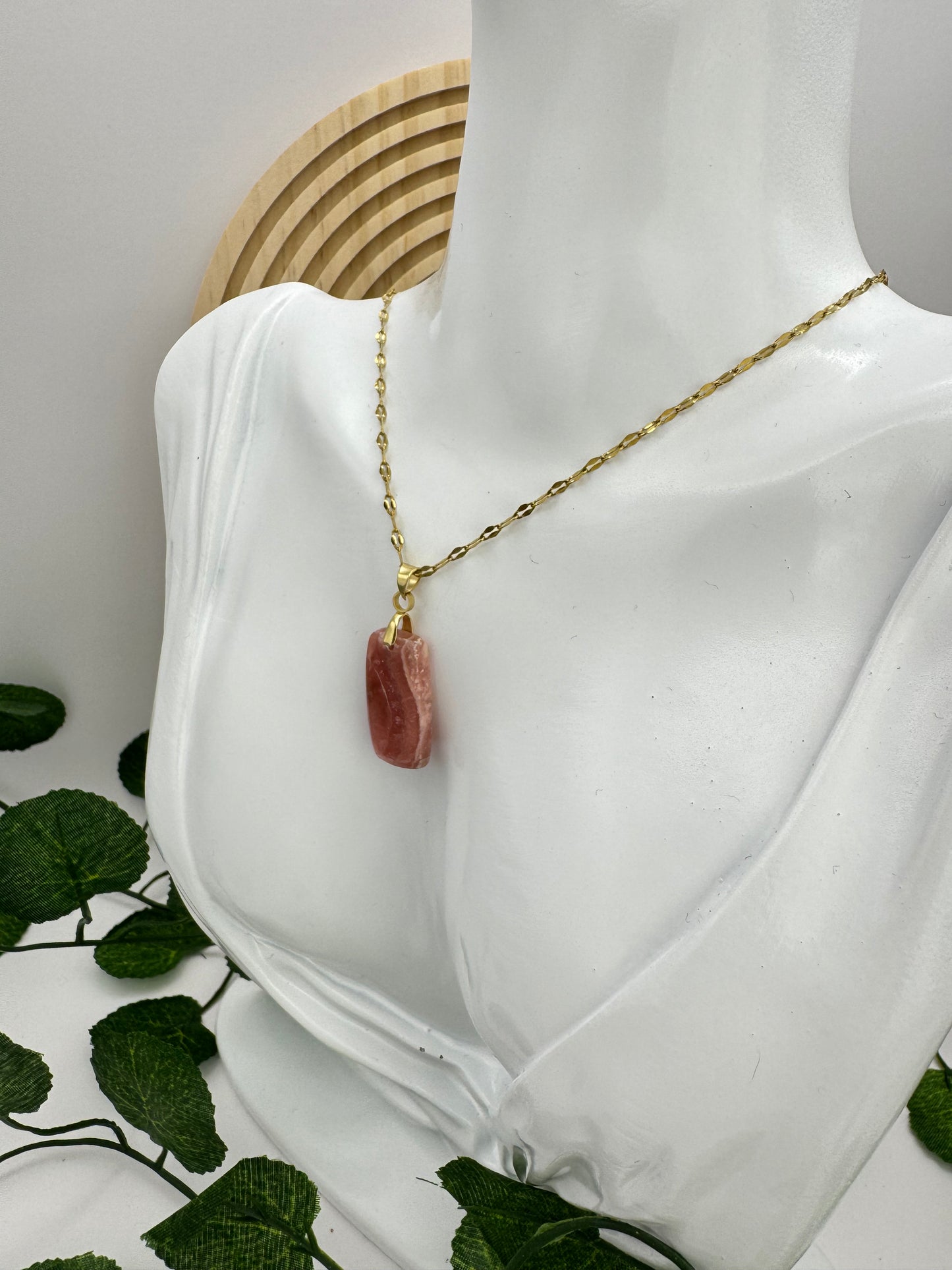 Pendentif rectangulaire Rhodocrosite