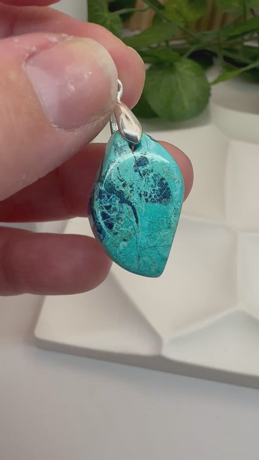 Pendentif Chrysocolle du Pérou