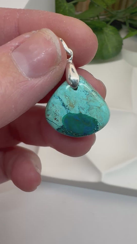 Pendentif Chrysocolle du Pérou